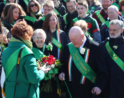 Grand Marshall  Bill Homan blew the whistle to begin the Parade